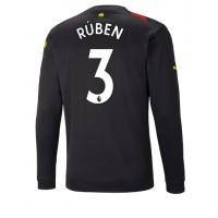 Manchester City Ruben Dias #3 Udebanetrøje 2022-23 Langærmet